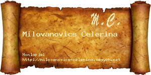 Milovanovics Celerina névjegykártya